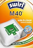 Swirl M 40 EcoPor Staubsaugerbeutel (10 Beutel), reißfeste Staubbeutel für...