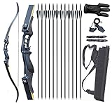Vogbel Pfeil und Bogen Set Bogenschießen für Erwachsene Recurve Bogen Rechte Hand...