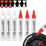 JUXINE PROFI-SET 6x Reifenmarkierungsstift | Ölbasierter Reifenstift für Auto...