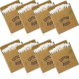 800 Stück Bambus Wattestäbchen, Tragbar Ohrstäbchen, Ohrenstäbchen...