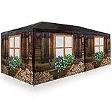 DEUBA® Bierzelt 3x6m Almhüttendesign 6 abnehmbare Seitenteile Apres-Ski Oktoberfest...