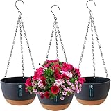 Duscdesp 3 Stück Blumenampel, Blumentopf Hängend für Innen Außen, Hängetopf für...