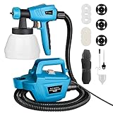 Tilswall 800W Farbsprühsystem, Elektro Lackierpistole mit 1300 ml Behälter und 3 Düsen...