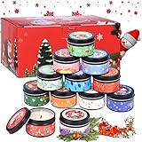 Duftkerzen Geschenkset für Frauen 12 Pack Weihnachtskerze Natürliches...