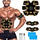 EMS Trainingsgerät, EMS Bauchmuskeltrainer, USB Wiederaufladbar Muskelstimulator,...