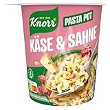 Knorr Pasta Snack Pot Käse & Sahne leckere kleine Mahlzeit fertig in nur 5 Minuten 63 g