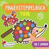 Fingerstempelbuch Ab 2 Jahren: Tiere - Fingerstempeln, Malen und Basteln! - Das große...