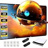 Leinwand Beamer 100 Zoll | 16:9 HD Faltbare Beamer Leinwand Outdoor | Dickerer,...