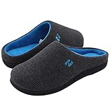 RockDove Herren Original Zweifarbige Hausschuhe mit Rückstellschaum,42/43 EU,Dunkelgrau...
