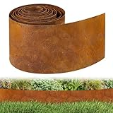 Niuny cortenstahl rasenkante metall 5M beeteinfassung metall 15.5cm Hoch cortenstahl...