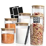 Moritz & Moritz 6x Vorratsgläser mit Deckel 2x 1500 ml 2x 750 ml, 2x 500 ml –...