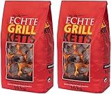 20kg Premium Grillbriketts Grillketts „100% Made IN Germany“ Kohle Holzkohle für...