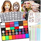 RDDAIPE Kinderschminke Set, 42 Farben Kinderschminken Set, Gesichtsfarben...