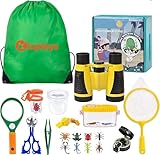 Kizplays® Forscherset für Kinder, Fernglas für Kinder 22-teiliges Entdecker set mit...