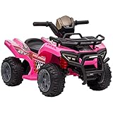 HOMCOM Mini Elektro-Quad Kinder Elektro ATV Frontlicht Kinderfahrzeug Elektroquad für...