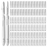 Sctecoau 150 Stück Skalpellklingen 10 11 23 Skalpelle Chirurgische Sterile Klingen mit 10...
