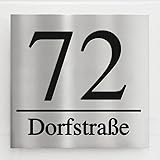 P4Print - Personalisiertes Edelstahl-Hausnummer - Individuell Hausnummernschild...