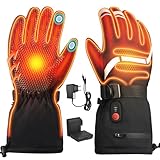 Beheizbare Handschuhe für Damen Herren, Elektrische Beheizte Skihandschuhe mit 2 Stück...