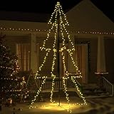 Sufrk Weihnachtsbaum Kegelform 360 Indoor und Outdoor 143x250 cm Tannenbaum Outdoor