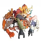 53 Stück Tierfiguren Spielzeug,Mini-Spielzeugset von Dschungel-Tieren,Tierwelt,...