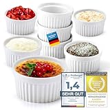 Dimono® 8er Set Dessert-Schalen Creme Brulee Souflee-Förmchen, Auflaufform-Schälchen...