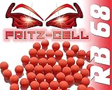 500 x Rubberballs Cal.68 orange Gummigeschosse Fritz-Cell kompatibel mit T4E HDS68