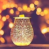 YUNYODA Elektrische Duftlampe, 3D Glas Aroma Lampe Wachsbrenner, Ölbrenner...