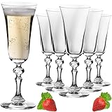 IMPERIAL Stilvolle Sektgläser 180ml Serie 'Vintage' Set 6-Teilig Sektkelche aus...