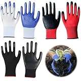 Männer und Frauen Gartenhandschuh,3 PCS Mehrfarbig Superior-Grip...