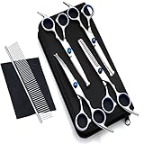 Newaner Hundeschere Set Profi, aus Edelstahl mit Runder Sicherheitsspitze, Fellschere Inkl...