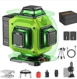 Kreuzlinienlaser Grün 4x360°, Laser Wasserwaage mit Stativ 16 Linien, Baulaser...