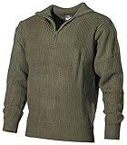 MFH Isländer Pullover, Troyer mit Reißverschluss, Oliv, XX-Large