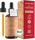 100% BIO HAGEBUTTENÖL | Kaltgepresst & Rein | Made in Germany | Natürliches Wildrosenöl...