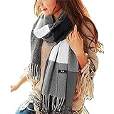 ECOMBOS Damen Schal Winter - Kariert Quadratisch Deckenschal Herbstschal...
