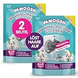 Vamoosh 6-in-1 Waschmaschinenreiniger & Entkalker, löst Haare auf, beseitigt...