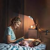 Sctecoau Schreibtischlampe, LED-Klemmleuchte, Leseleuchten, USB-Buchklemmleuchte mit 3...
