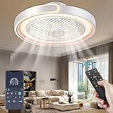 ACJK Deckenventilator mit Beleuchtung und Fernbedienung – 70W/7000lm dimmbare LED, 6...