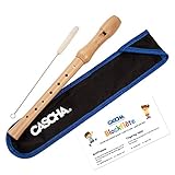 Cascha HH 2074 Holzblockflöte deutsche Griffweise I Ahorn Blockflöte C Sopran mit...
