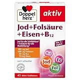 Doppelherz Jod + Folsäure + Eisen + B12 – Mit Folsäure als Beitrag für die normale...