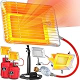KESSER® Gasheizer Heizstrahler Aufsatz Strahler inkl. Piezo Zündung Schlauch &...