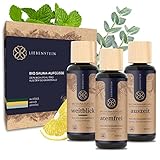 Liebenstein® BIO Saunaaufguss SET “Wohlfühl-Trio” [3x100ml Sauna Aufgussmittel] mit...