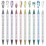 Kalolary 10pcs 3d Dual-End Nagelkunststifte Set Metallic Nail Graffiti Zeichnung Stift...