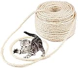 Parain Sisalseil für Kratzbaum Kratzsaule Katzenbaum Katzen Natürlich Sisal Seil 6mm...