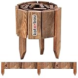 KOTARBAU® Rollborder 10 x 110 cm Holzzaun Braun Beeteinfassung aus Kiefernholz...