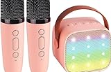 Doeboe Karaoke Maschine, Karaoke anlage mit 2 mikrofonen, Tragbares Bluetooth Karaoke...