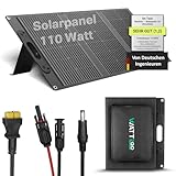 Watt2GO® 110W Solarpanel faltbar (0% USt.) Wind- & Wetterfest – Jede Powerstation mit...