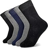 Hocerlu Warme Socken Herren, Thermosocken Dicke Wintersocken Frotteesohle WanderSocken...