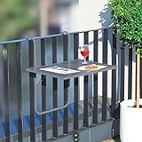 Schauer Balkonhängetisch klappbar 60x40 cm | Balkontisch zum Einhängen Balkon...