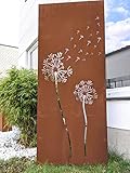 Zen Man Edelrost Sichtschutz Garten Sichtschutz aus Metall 1mm Rost Gartenzaun Gartendeko...