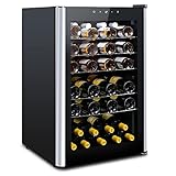 HCK 115 Liter Weinkühlschrank für 48 Flaschen, 4-22°C Weinkühlschränke...
